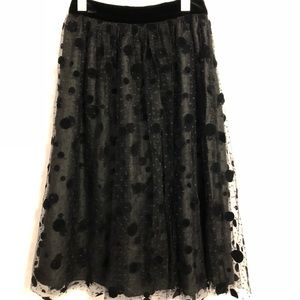 Kate Spade Polka Dot Tulle Midi Skirt